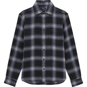 REISS CROSBY Check Patch Pocket Overshirt With Wool